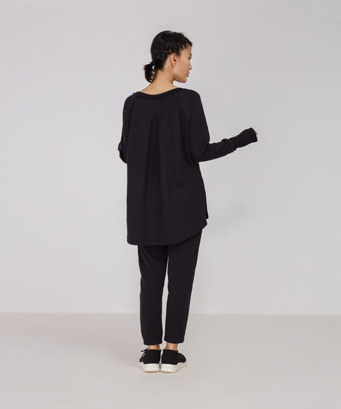 Women's Long Waffle Knit Shirt
